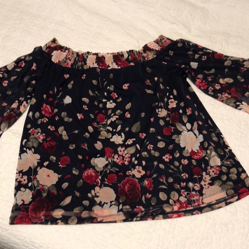 Floral off the shoulder top